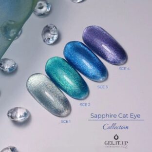 Nuanciers des vernis semi-permanents de la collection Saphirre Cat Eye de Gel.It.Up